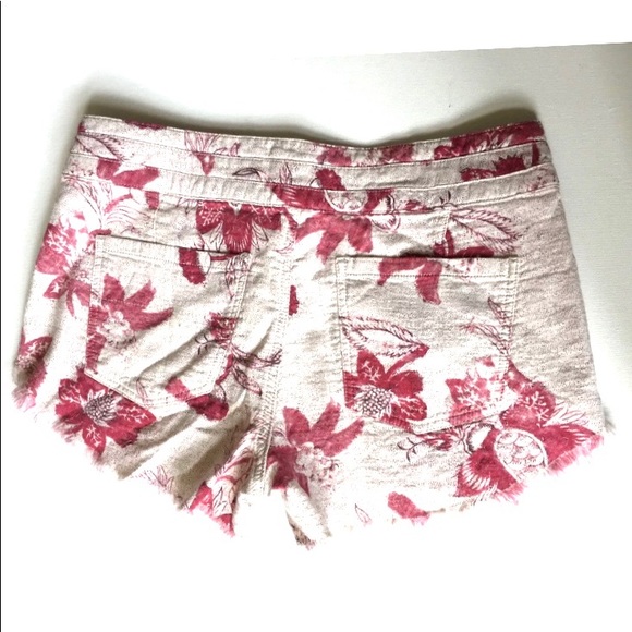New Free People Cut offs shorts cotton floral - Picture 8 of 14